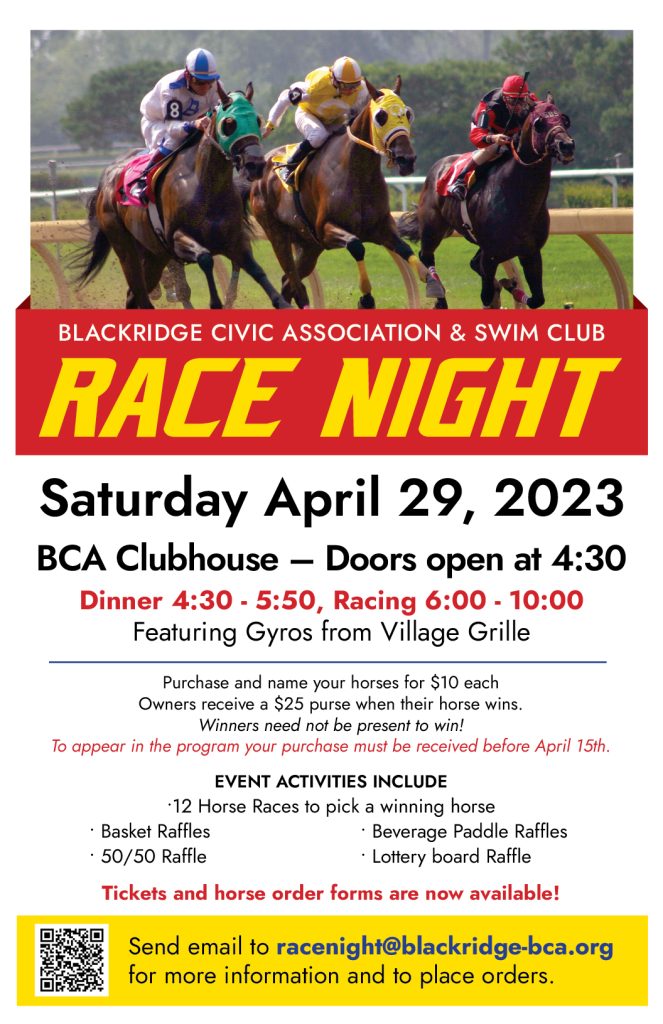 Night at the races poster – Blackridge Civic Association